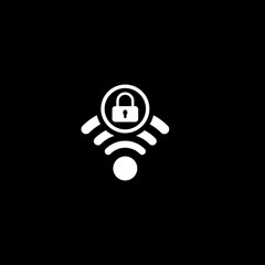 Secure Access Icon. Flat Design.