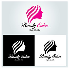 Beauty salon logo design template. Vector illustration