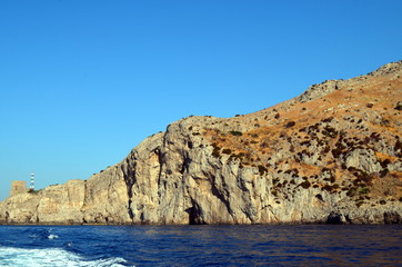 Fototapeta na wymiar Steilküste am Golf von Neapel