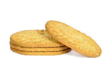 Biscuits on white background