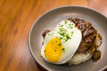 Croque madame ala french Toast with fried Egg and parsley