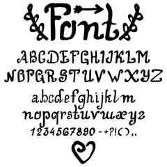 Fototapeta premium set of letters and numbers