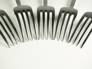 Furrows arranged side by side on white ground