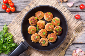 Pork meatballs with parsley