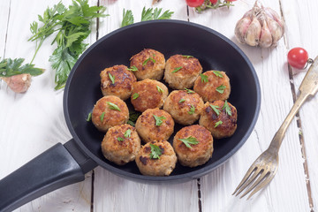 Pork meatballs with parsley