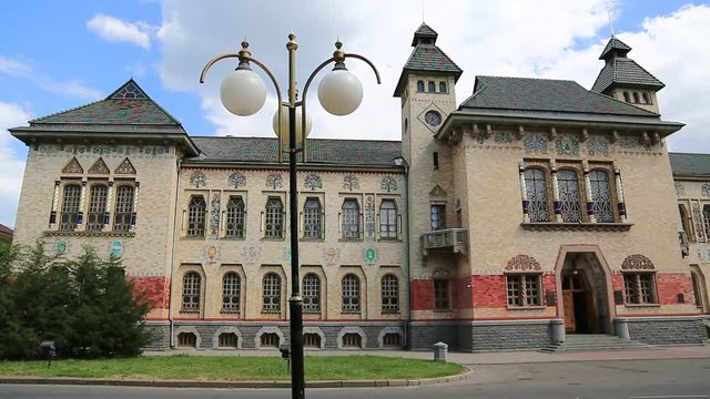Building of local history museum in Poltava, Ukraine. Poltava regional studies museum, one of oldest and richest museums in Ukraine