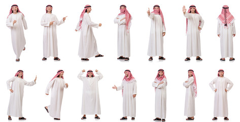 Arab man isolated on white background