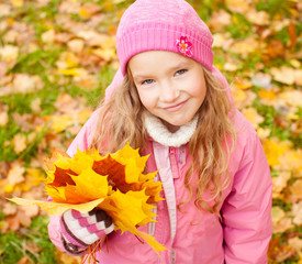 Girl at autumn