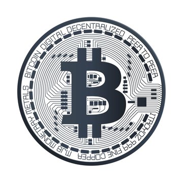 Bitcoin Digital currency vector