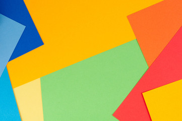 Abstraction from colored cardboard. Composed paper like a material design