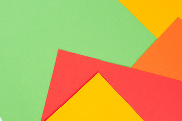 Abstraction from colored cardboard. Composed paper like a material design