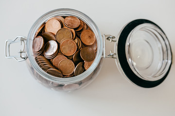 Images of euro coins. Many coins stacked on each other in different positions. Money concept.