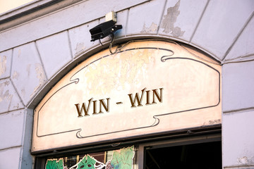 Obraz premium Schild 214 - Win - Win