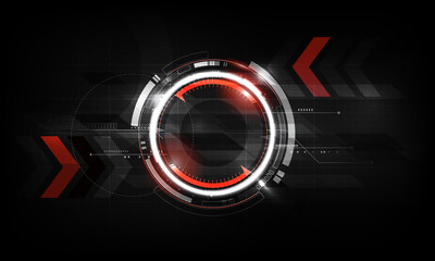 Abstract futuristic electronic circuit technology background, vector illustration