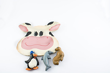 Ornaments with animal shapes.