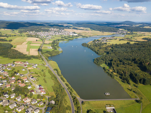 Lake Aartalsee in Hesse, Germany