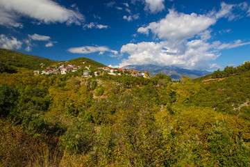 Fototapeta na wymiar Greece. Town in the mountains.