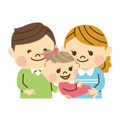  赤ちゃんを抱っこするママ