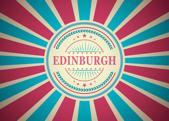 Edinburgh Retro Vintage Style Stamp Background