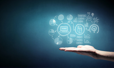 Carrying out great success idea. Mixed media