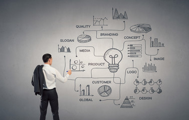 He always has solution. Mixed media