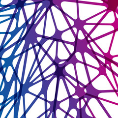 Abstract neuron net background, graphic design digital illustration.