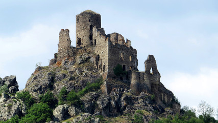 Ancient ruins of castle in Issiore region of France