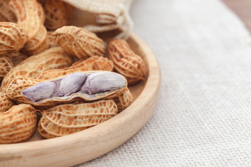 close up of boiled peanuts
