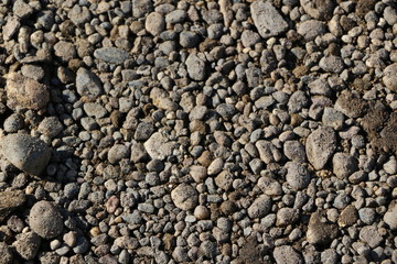 Texture of natural stone - multi-colored pebbles - different-sized stones