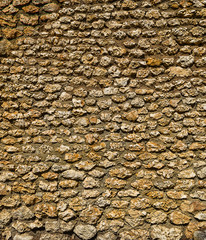 old brickwork from poorly processed stones