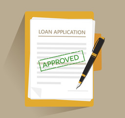 Loan application document paper illustration vector