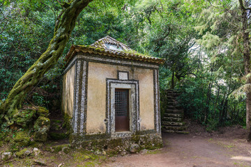 Fototapeta na wymiar Chapel in the forest of bussaco. Coimbra. Portugal