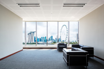 interior of modern lobby