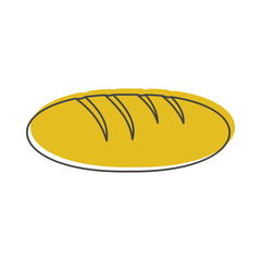 Bread bakery product in doodle style icons vector illustration for design and web isolated on white background