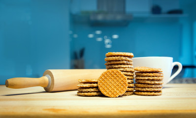 homemade stroopwafel snack