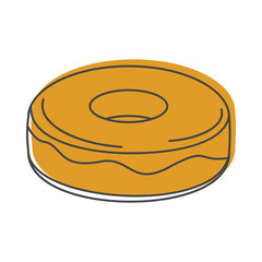 Roll bakery product in doodle style icons vector illustration for design and web isolated on white background