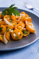 Salad of yellow tomato