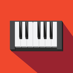 Fototapeta premium Piano icon. Sound and music icon. Flat design. Vector illustration.