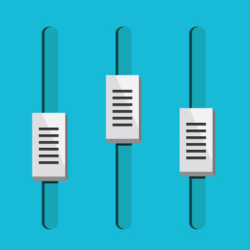 Equalizer icon. Sound and music icon. Flat design. Vector illustration.