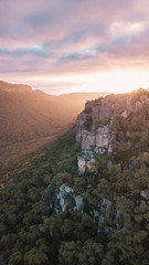 Sunset over the cliffs