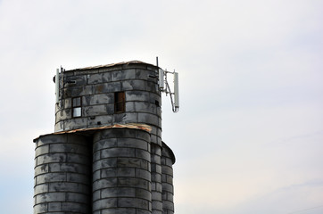 Cell Tower on an Agricultural Grain Elevator Silo