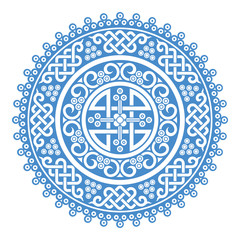 Mongolian traditional ornaments. This round ornaments were created by Mongolian traditions. If you want to use this awesome design element, it would be the best choice. 