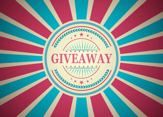 Giveaway Retro Vintage Style Stamp Background