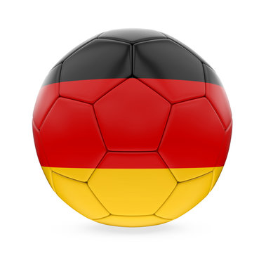 Soccer Ball Germany Flag Isolated