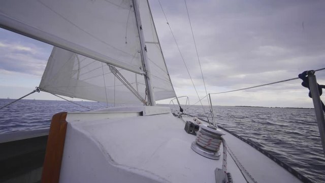 sailboat in summer on the lake ontario toronto