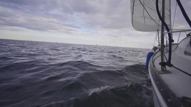 sailboat in summer on the lake ontario toronto