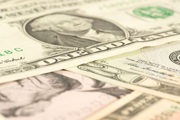 Viele Dollar Geldscheine