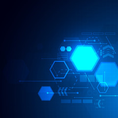 Abstract hexagon background , Technology polygonal concept