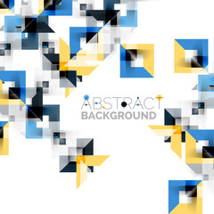 Modern square geometric pattern design on white