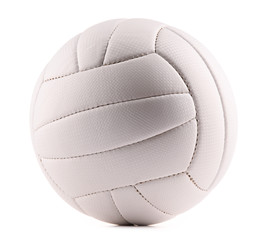 Leather volleyball isolated on a white background